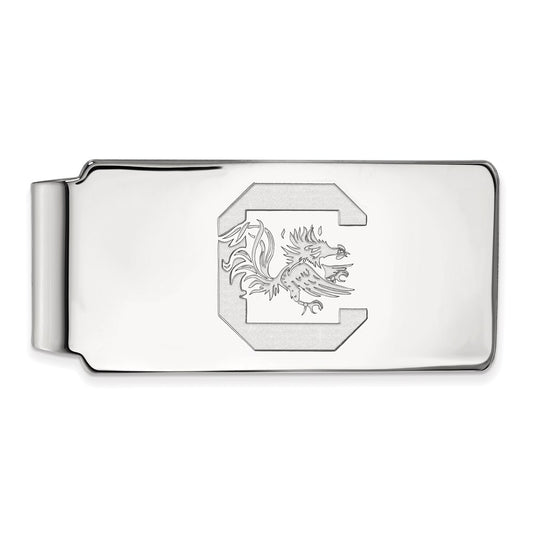 10K White Gold LogoArt University of South Carolina Money Clip
