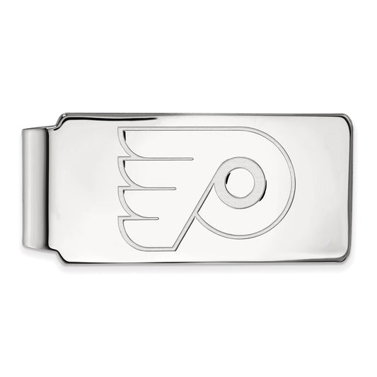 10K White Gold NHL LogoArt Philadelphia Flyers Money Clip