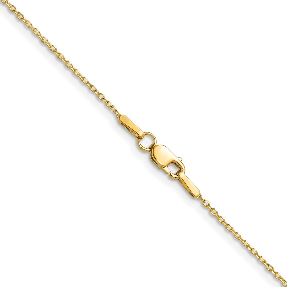 14K Yellow Gold 1.0mm D/C Forzantine Cable 30 Inch Chain