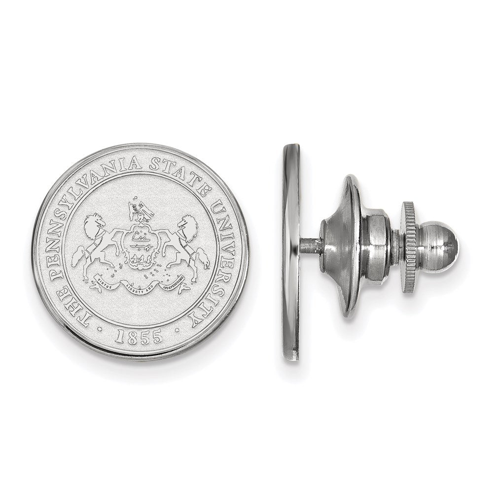 14K White Gold LogoArt Penn State University Crest Lapel Pin