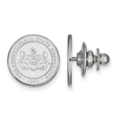 14K White Gold LogoArt Penn State University Crest Lapel Pin