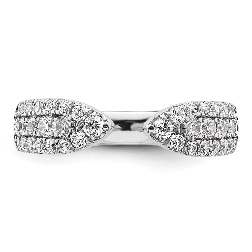 True Origin 14K White Gold 3/4 carat Lab Grown Diamond VS+ F+ Complete Wedding Band Ring