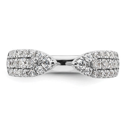 True Origin 14K White Gold 3/4 carat Lab Grown Diamond VS+ F+ Complete Wedding Band Ring