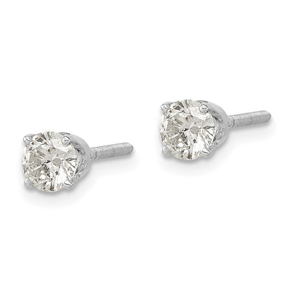 14K White Gold 1/2 carat Single Stud AA Diamond Earring