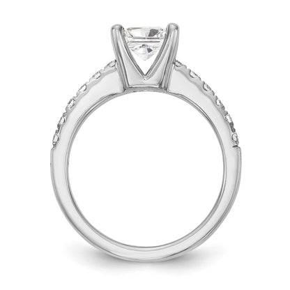 True Origin 14K White Gold 1/5 carat Lab Grown Diamond VS+ F+ Semi-Mount Princess Engagement Ring