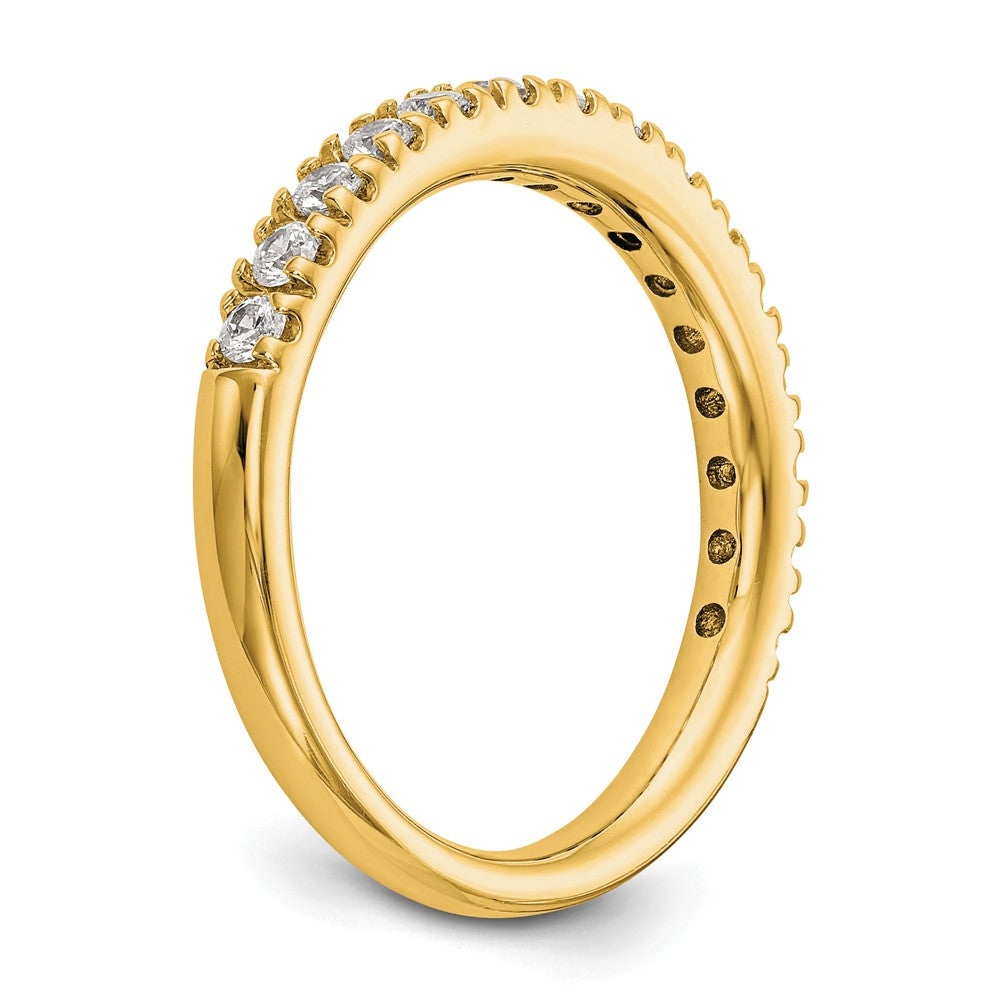 True Origin 14K Yellow Gold 1/2 carat Lab Grown Diamond VS+ F+ Complete Wedding Band Ring