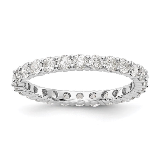 14K White Gold 1.5CT Shared Prong Diamond Eternity Wedding Band Ring