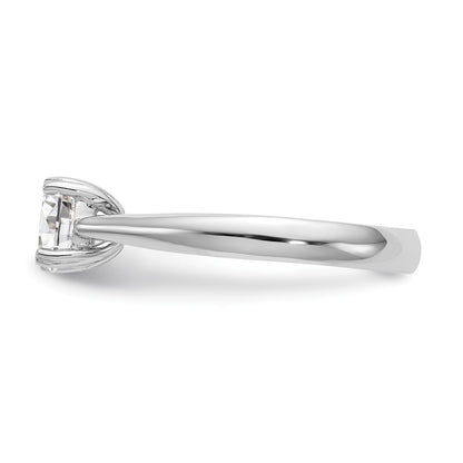 True Origin 14K White Gold 1/3 carat Certified Complete Lab Grown Diamond VS+ F+ Round Solitaire Engagement Ring