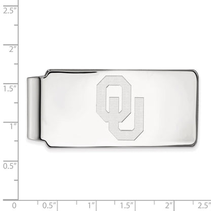 10K White Gold LogoArt University of Oklahoma O-U Money Clip