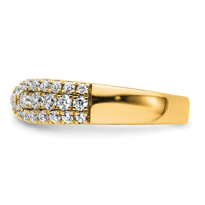 True Origin 14K Yellow Gold 3/4 carat Lab Grown Diamond VS+ F+ Complete Wedding Band Ring