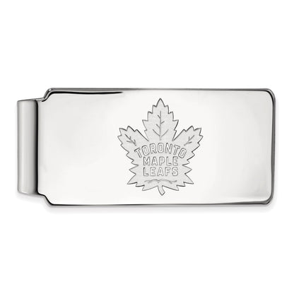 10K White Gold NHL LogoArt Toronto Maple Leafs Money Clip