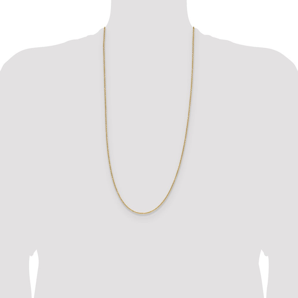 14K Yellow Gold 1.4mm D/C Forzantine Cable 30 Inch Chain