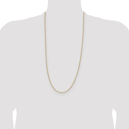 14K Yellow Gold 1.4mm D/C Forzantine Cable 30 Inch Chain