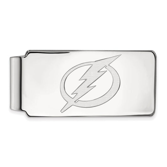 10K White Gold NHL LogoArt Tampa Bay Lightning Money Clip