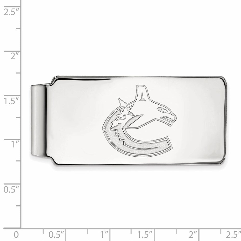 10K White Gold NHL LogoArt Vancouver Canucks Money Clip