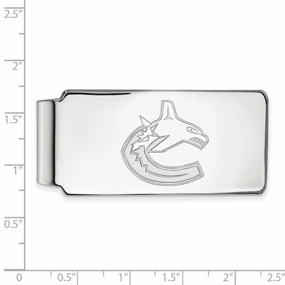 10K White Gold NHL LogoArt Vancouver Canucks Money Clip