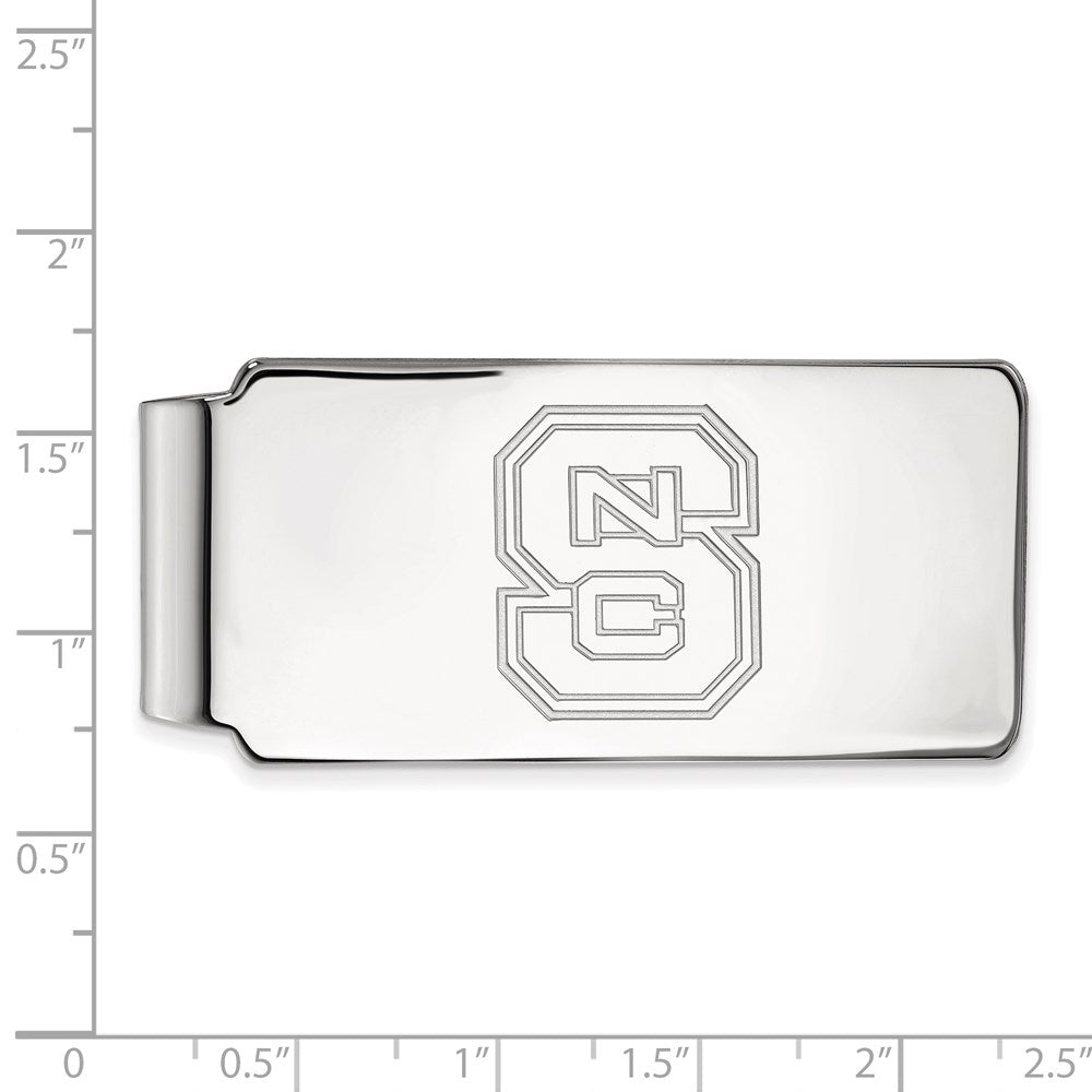 10K White Gold LogoArt North Carolina State University N-C-S Money Clip