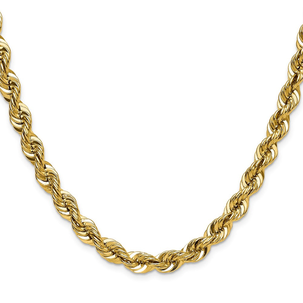 14K Yellow Gold 7.5mm Regular Rope 20 Inch Chain