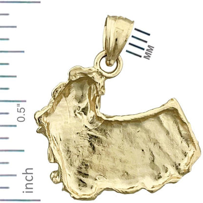 14K Gold Yorkshire Terrier Pendant