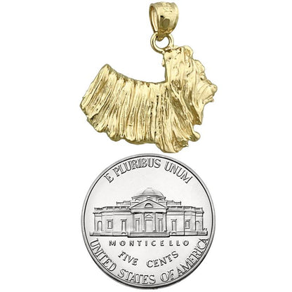 14K Gold Yorkshire Terrier Pendant