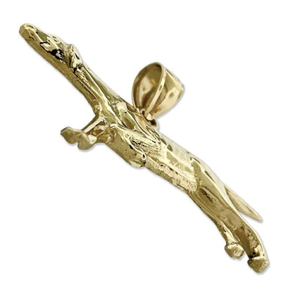 14K Gold 40MM English Pointer Pendant