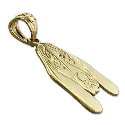 14K Gold Bloodhound Face Pendant