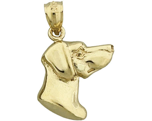 14K Gold Labrador Retriever Side View Head Charm