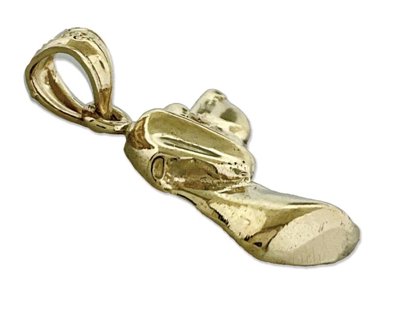 14K Gold Labrador Retriever Side View Head Charm