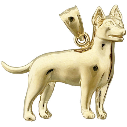 14K Gold Chihuahua Pendant