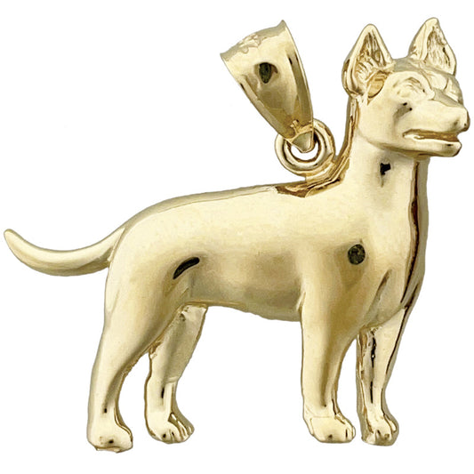 14K Gold Chihuahua Pendant