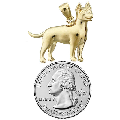 14K Gold Chihuahua Pendant