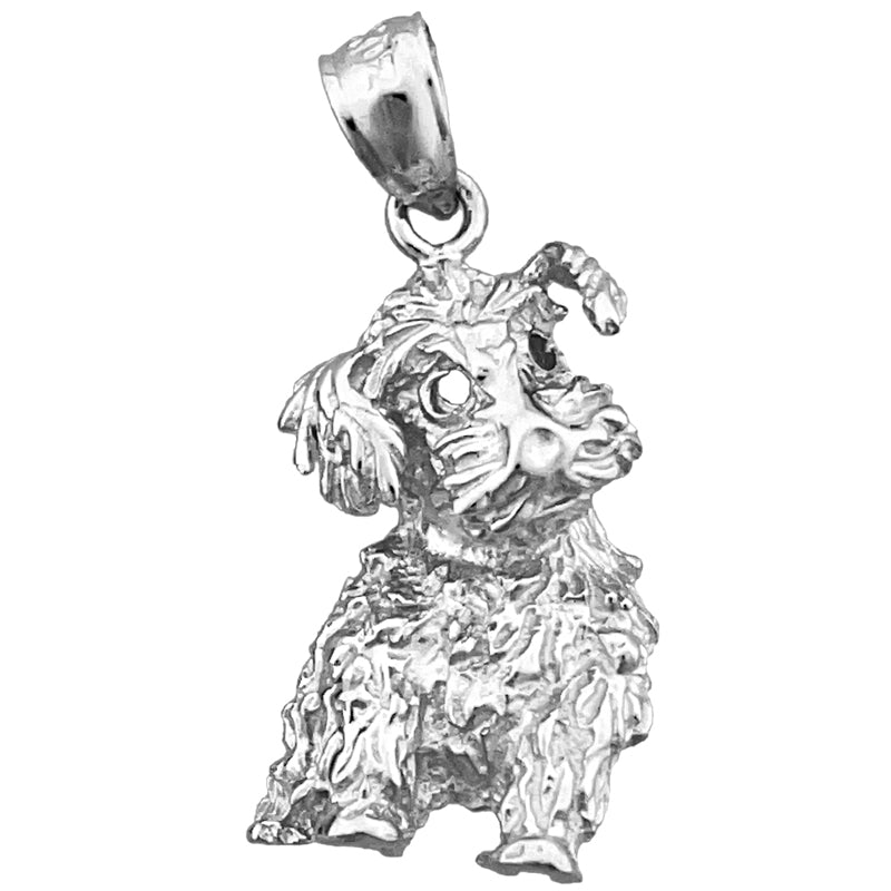 14K Gold Poodle Puppy Pendant