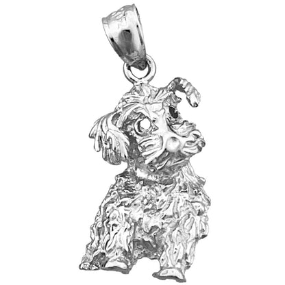 14K Gold Poodle Puppy Pendant