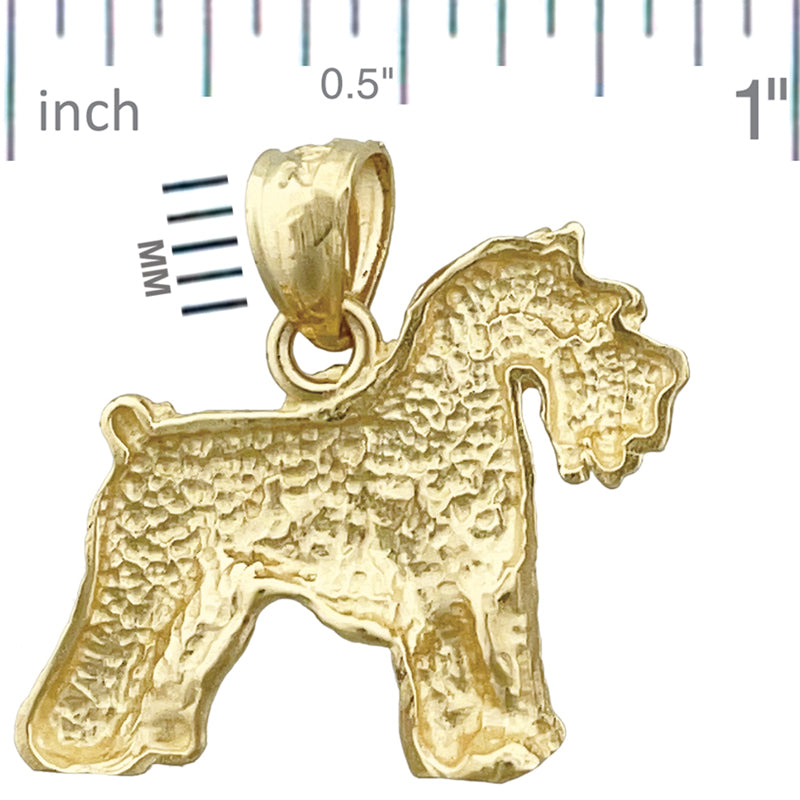 14K Gold Miniature Schnauzer Pendant