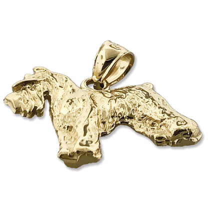 14K Gold Miniature Schnauzer Pendant