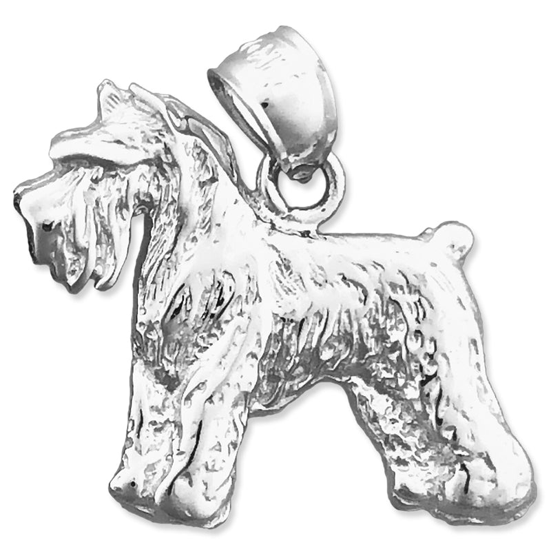 14K Gold Miniature Schnauzer Pendant