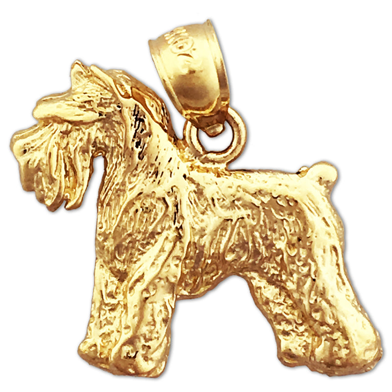 14K Gold Schnauzer Pendant