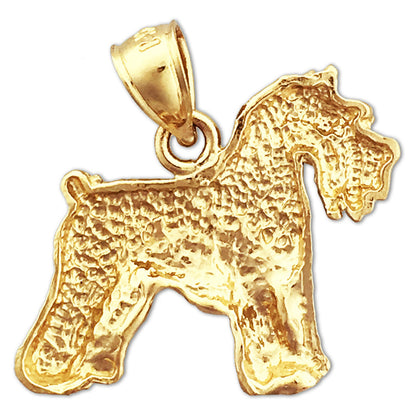 14K Gold Schnauzer Pendant