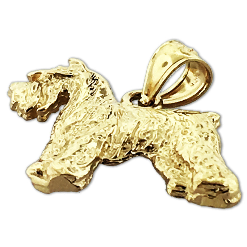 14K Gold Schnauzer Pendant