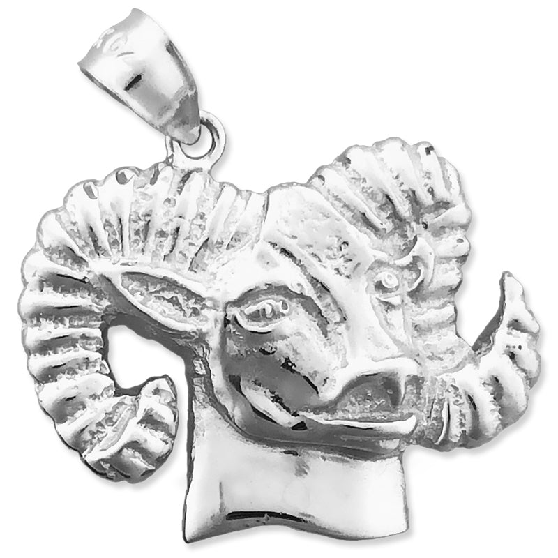 14K Gold Rams Head Pendant
