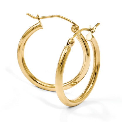 14k Yellow Gold 14K 2x25mm Polished Hoop Earrings