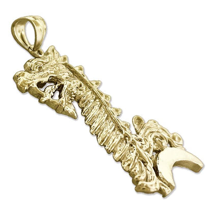 14K Gold Chinese Dragon Pendant