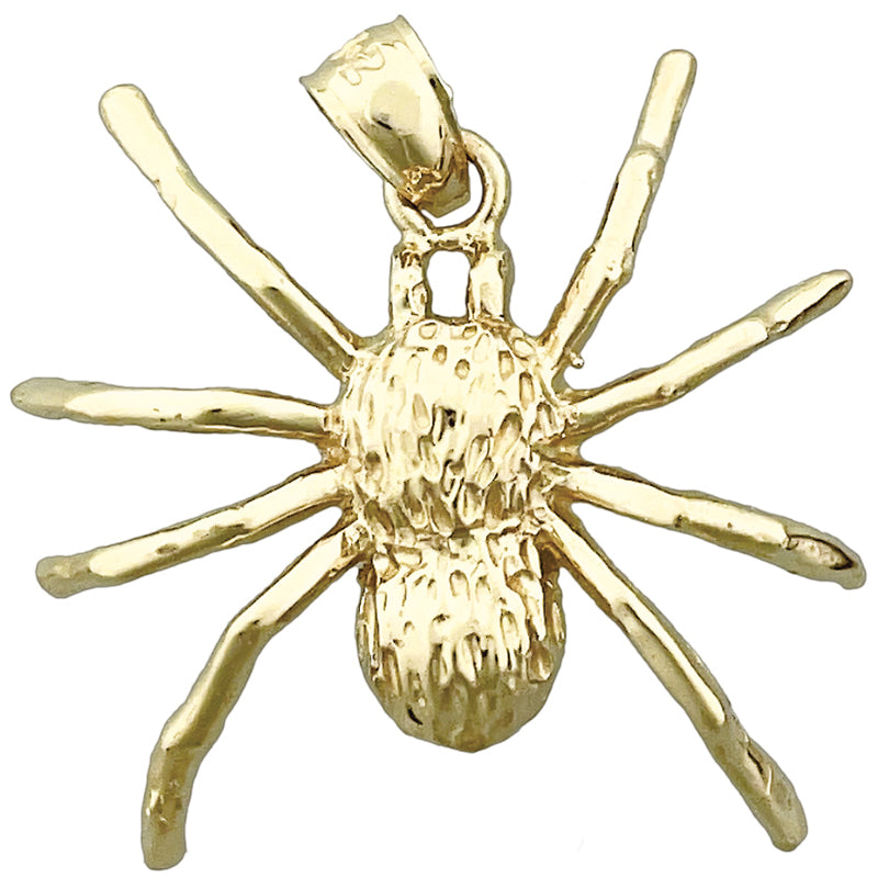 14K Gold Spider Pendant
