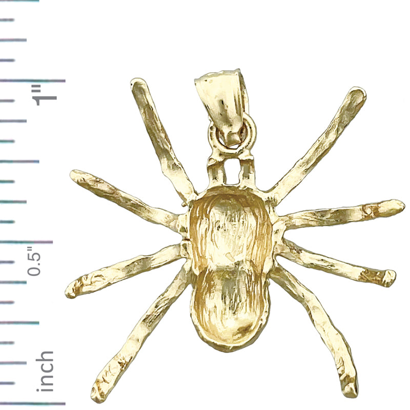 14K Gold Spider Pendant