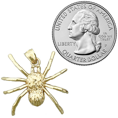 14K Gold Spider Pendant