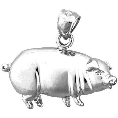 14K Gold Pot Belly Pig Charm