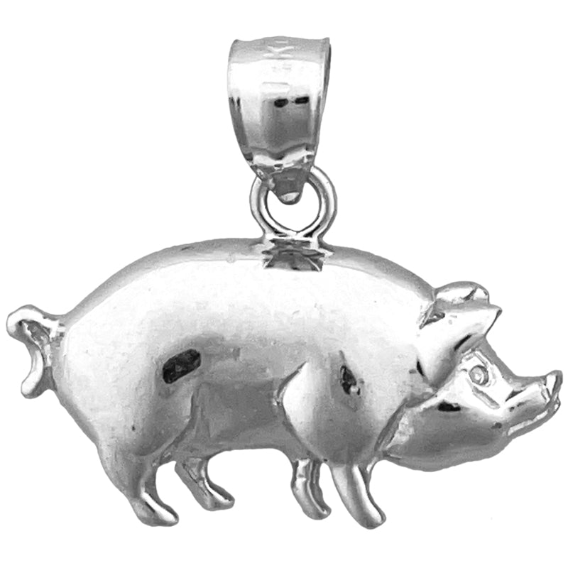 14K Gold Pot Bellied Pig Charm