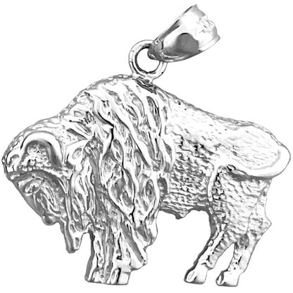 14K Gold American Bison Pendant
