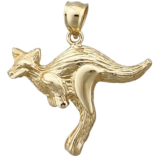 14K Gold Kangaroo Pendant