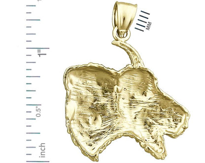 14K Gold Billy Goat Head Pendant